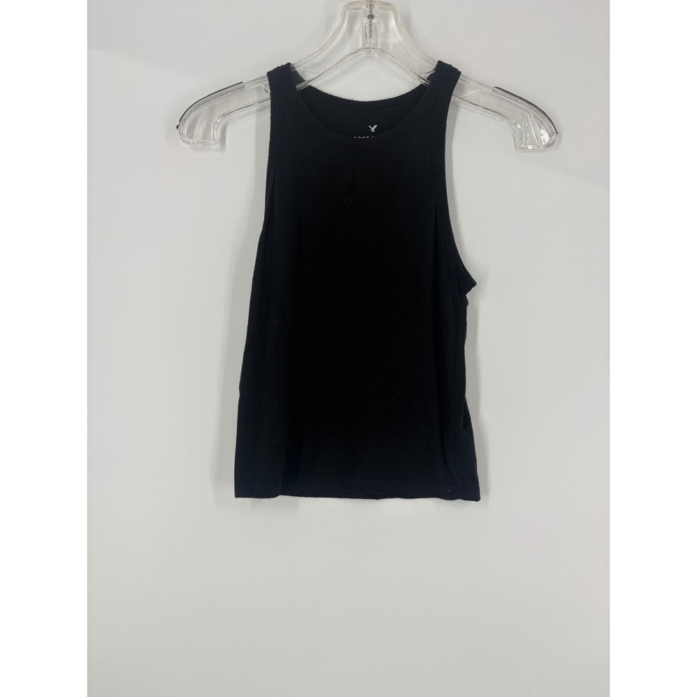 American Eagle Outfitters Soft & Sexy Tank Top Black Ribbed Racerback Womens XS